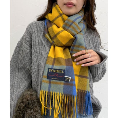 TWEEDMILL48幅ウールストール （ブルー系1）｜詳細画像