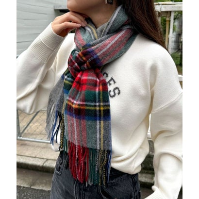 TWEEDMILL48幅ウールストール （グレー系1）｜詳細画像