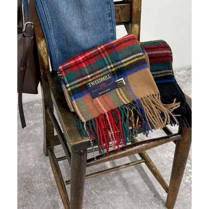 TWEEDMILL48幅ウールストール （ブラウンベージュ系1）｜詳細画像
