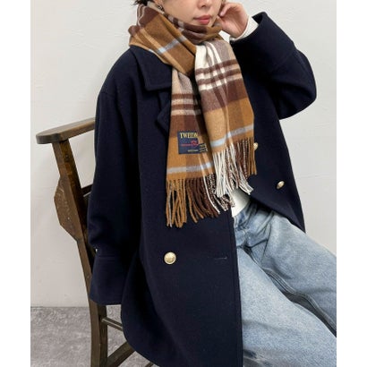 TWEEDMILL48幅ウールストール （ブラウンベージュ系1）｜詳細画像