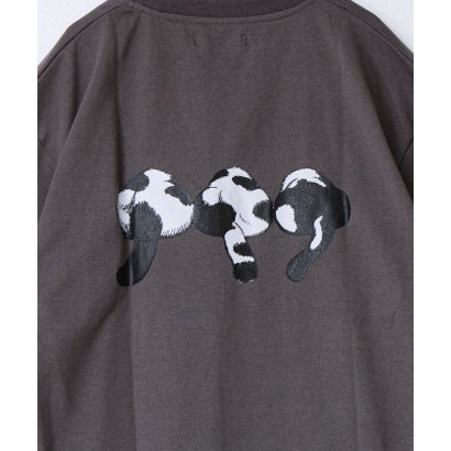 度詰め天竺CAT&DOG前後TEE （グレー系1）｜詳細画像
