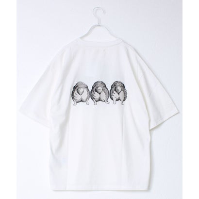 度詰め天竺CAT&DOG前後TEE （グレー系1）｜詳細画像
