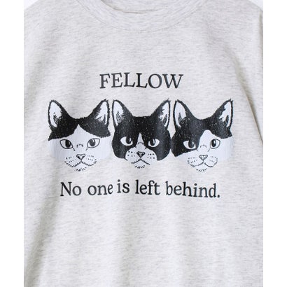 度詰め天竺CAT&DOG前後TEE （グレー系1）｜詳細画像