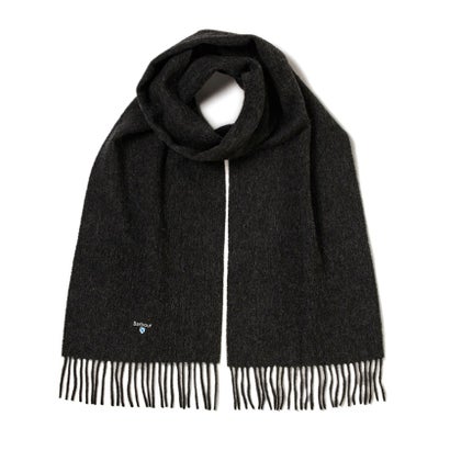 グロスター GLOSTER PLAIN LAMBSWOOL SCARF （チャコールグレー）｜詳細画像