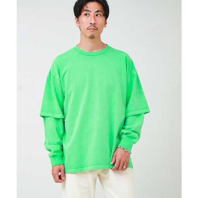 ピグメント加工フェイクレイヤード （グリーン）