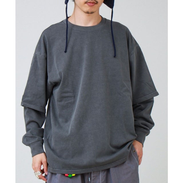 ピグメント加工フェイクレイヤード （ブラック）