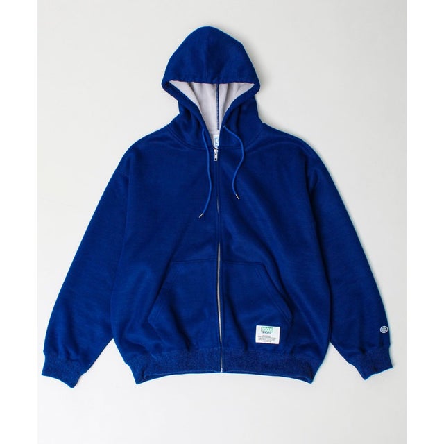 インレイ裏シャギーボンディング W ZIP フーディ （ブルー）
