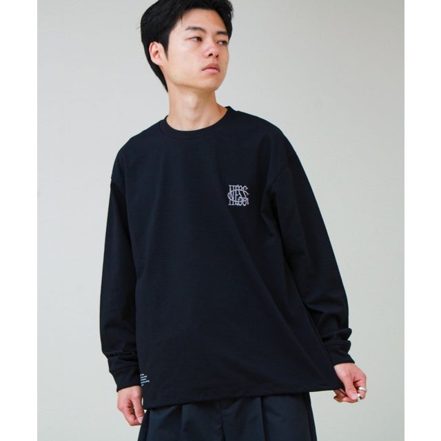 AirDry クイックドライ 裾ドローコード ロングスリーブTシャツ ロンT （ダークネイビー）
