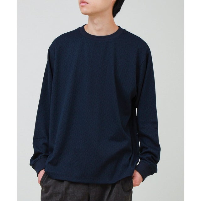 ウォール柄リンクスT L/S （インディゴブルー）