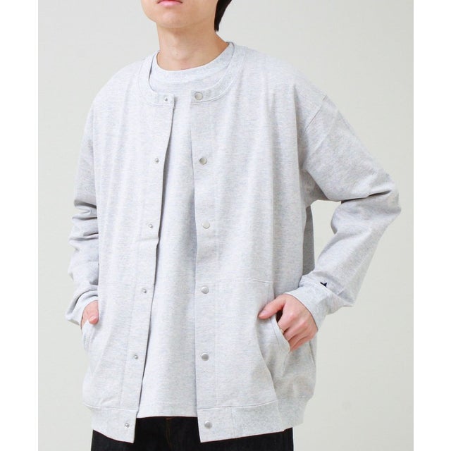 BOY BACK FANCY CREW C/D （ライトグレー）