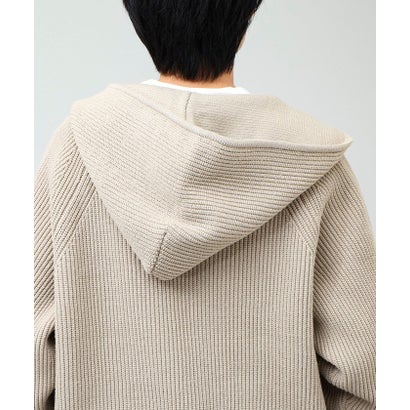Knit Zip HOODIE （ベージュ）｜詳細画像