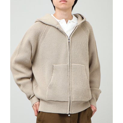Knit Zip HOODIE （ベージュ）｜詳細画像