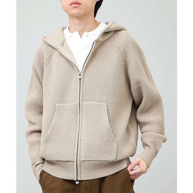 Knit Zip HOODIE （ベージュ）