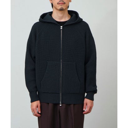 Knit Zip HOODIE （ライトグレー）｜詳細画像