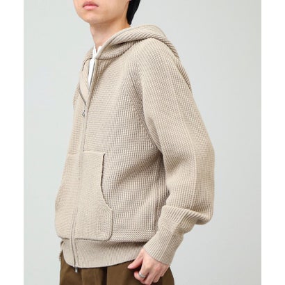 Knit Zip HOODIE （ライトグレー）｜詳細画像