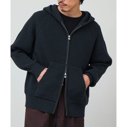 Knit Zip HOODIE （チャコールグレー）｜詳細画像