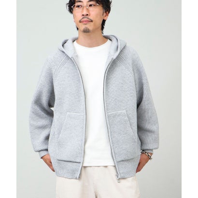 Knit Zip HOODIE （チャコールグレー）｜詳細画像