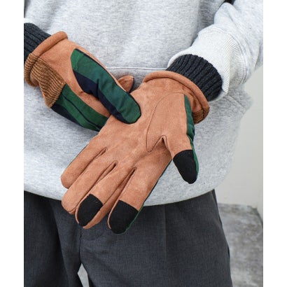 グロスター GLOSTER UO Waxed Cotton&Cords glove （ブラウンベージュ系3）｜詳細画像