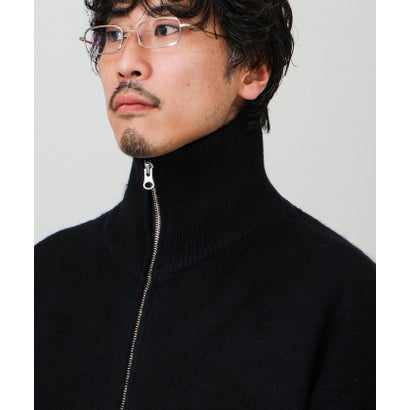 グロスター GLOSTER モヘアライクフリンジスタンドジップニットカーディガン （ベージュ）｜詳細画像