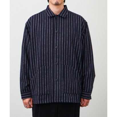 ネルストライプCPOシャツ （ネイビー系3）｜詳細画像