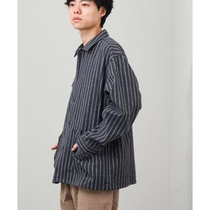 ネルストライプCPOシャツ （ネイビー系3）｜詳細画像