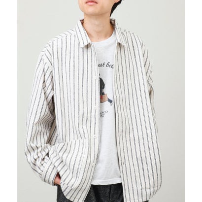 ネルストライプCPOシャツ （ネイビー系3）｜詳細画像