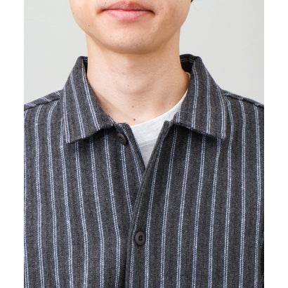 ネルストライプCPOシャツ （ホワイト系4）｜詳細画像