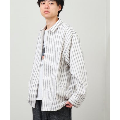 ネルストライプCPOシャツ （ホワイト系4）｜詳細画像