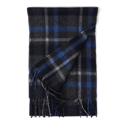 LAMBSWOOL FANCY SCARF 30 （ブラック・グレー系1）｜詳細画像