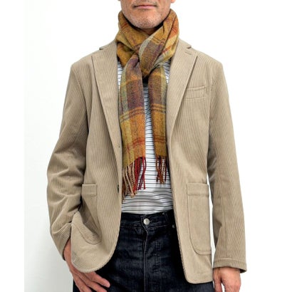 LAMBSWOOL FANCY SCARF 30 （ネイビー系1）｜詳細画像