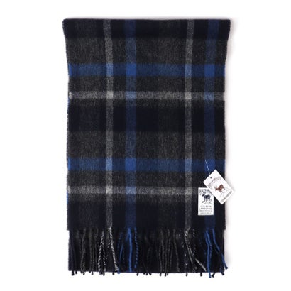 LAMBSWOOL FANCY SCARF 30 （ネイビー系1）｜詳細画像