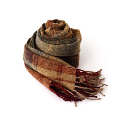 LAMBSWOOL FANCY SCARF 30 （ネイビー系1）｜詳細画像