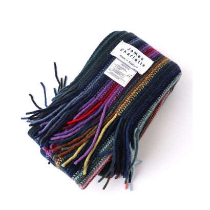 【JAMES CHARLOTTE/ジェームス・シャルロット】501 Warp Knit Multi Stripe Scarf 25 （マルチ）｜詳細画像