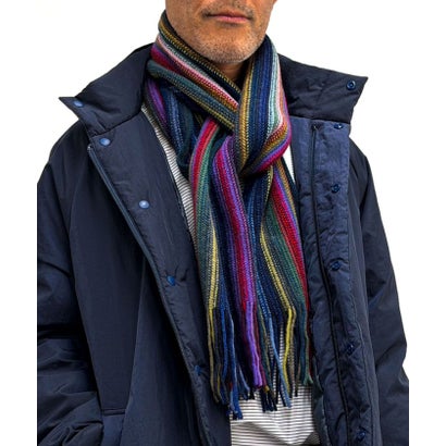 【JAMES CHARLOTTE/ジェームス・シャルロット】501 Warp Knit Multi Stripe Scarf 25 （グレー系1）｜詳細画像