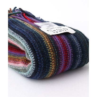 【JAMES CHARLOTTE/ジェームス・シャルロット】501 Warp Knit Multi Stripe Scarf 25 （グレー系1）｜詳細画像