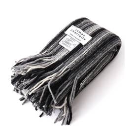 【JAMES CHARLOTTE/ジェームス・シャルロット】501 Warp Knit Multi Stripe Scarf 25 （グレー系1）