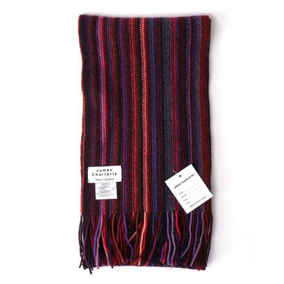 【JAMES CHARLOTTE/ジェームス・シャルロット】501 Warp Knit Multi Stripe Scarf 25 （ピンク系1）｜詳細画像