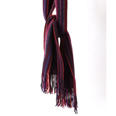 【JAMES CHARLOTTE/ジェームス・シャルロット】501 Warp Knit Multi Stripe Scarf 25 （ピンク系1）｜詳細画像