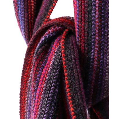 【JAMES CHARLOTTE/ジェームス・シャルロット】501 Warp Knit Multi Stripe Scarf 25 （ピンク系1）｜詳細画像