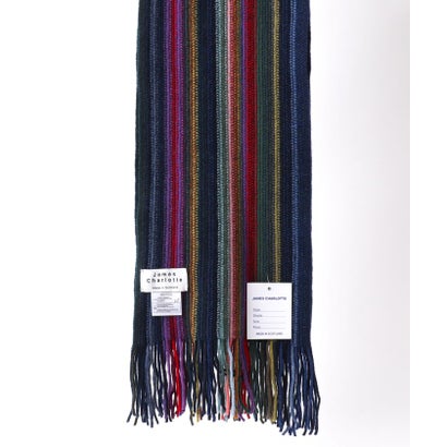 【JAMES CHARLOTTE/ジェームス・シャルロット】501 Warp Knit Multi Stripe Scarf 25 （ピンク系1）｜詳細画像
