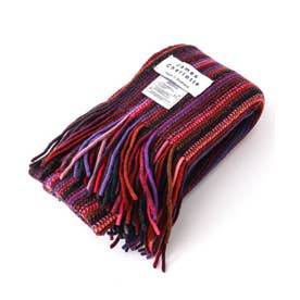 【JAMES CHARLOTTE/ジェームス・シャルロット】501 Warp Knit Multi Stripe Scarf 25 （ピンク系1）