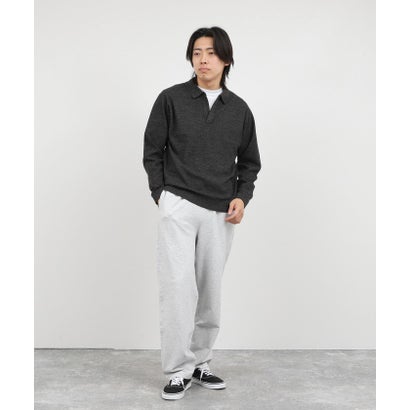 ノーリーズ グッドマン NOLLEY'S goodman 変形カノコ長袖スキッパーニットポロ （サックス）｜詳細画像