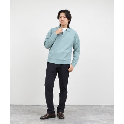 ノーリーズ グッドマン NOLLEY'S goodman 変形カノコ長袖スキッパーニットポロ （ベージュ）｜詳細画像