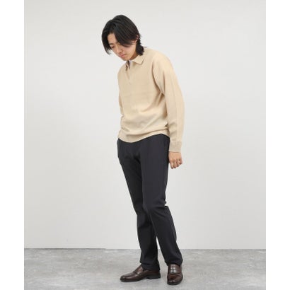 ノーリーズ グッドマン NOLLEY'S goodman 変形カノコ長袖スキッパーニットポロ （グリーン）｜詳細画像
