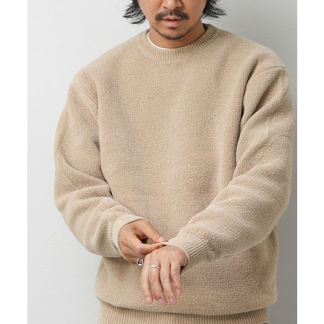 接結モールクルーネック 26AW （グレーベージュ）