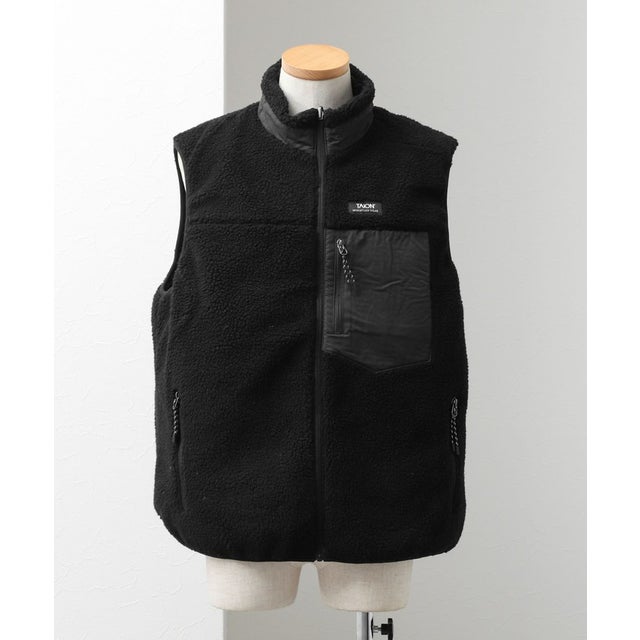 【TAION】MOUNTAIN  R/S DOWN×BOA Hi-NECK VEST （ブラック）