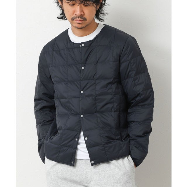 【TAION】CREW NECK BUTTON DOWN JK （ダークネイビー）
