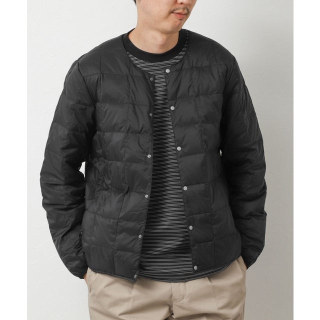 【TAION】CREW NECK BUTTON DOWN JK （ブラック）