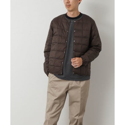 【TAION】CREW NECK BUTTON DOWN JK （ダークブラウン）｜詳細画像