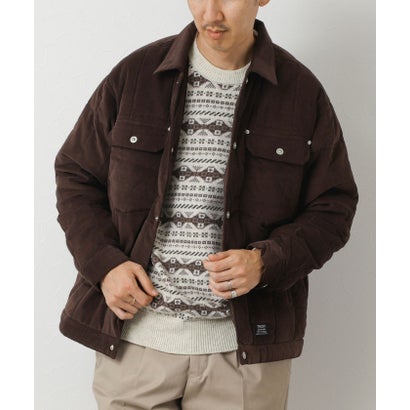 【TAION】WORK TRUCKER CORDUROY DOWN JKT （ダークブラウン）｜詳細画像